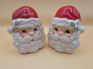 Vintage Holt Howard Santa Christmas Salt Pepper Shakers Japan MCM